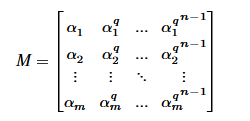 Image of MathML rendering of the Moore Determinant