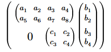 Image of MathML rendering of nested matrices