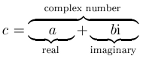 Image of TeX rendering of the complex number